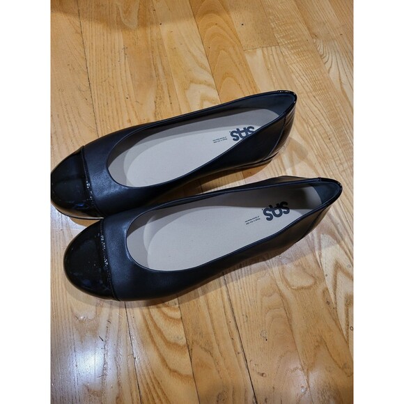 SAS Women's Scenic Ballet Flat Leather Shoe Size 11.5 W Black - Picture 4 of 10